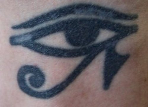 Awful Black Horus Eye Tattoo